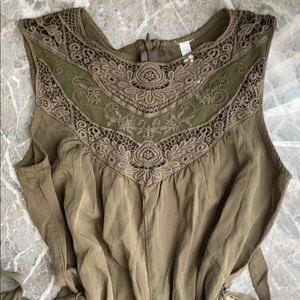 RUSH Romper with Lace Detail